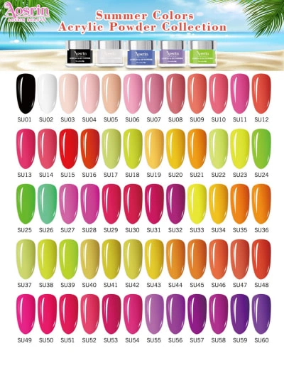 Summer colors acrylic powder collection